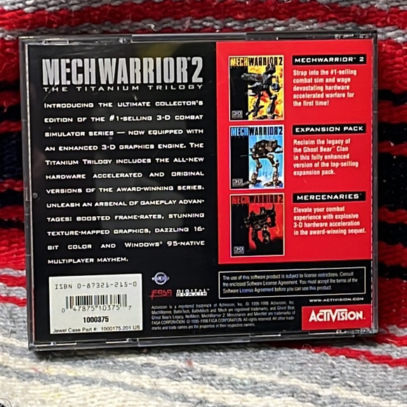 RARE MECHWARRIOR 2 The Titanium Trilogy Activision PC Games (3 Disks) - Picture 2 of 6
